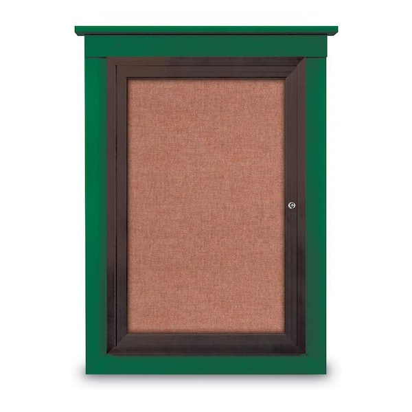 Sliding Glass Enclosed Letterboard, 96"x3, UV9013ACS-SATIN-BURGUN